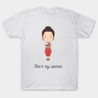 Couple Khmer Art Woman T-Shirt